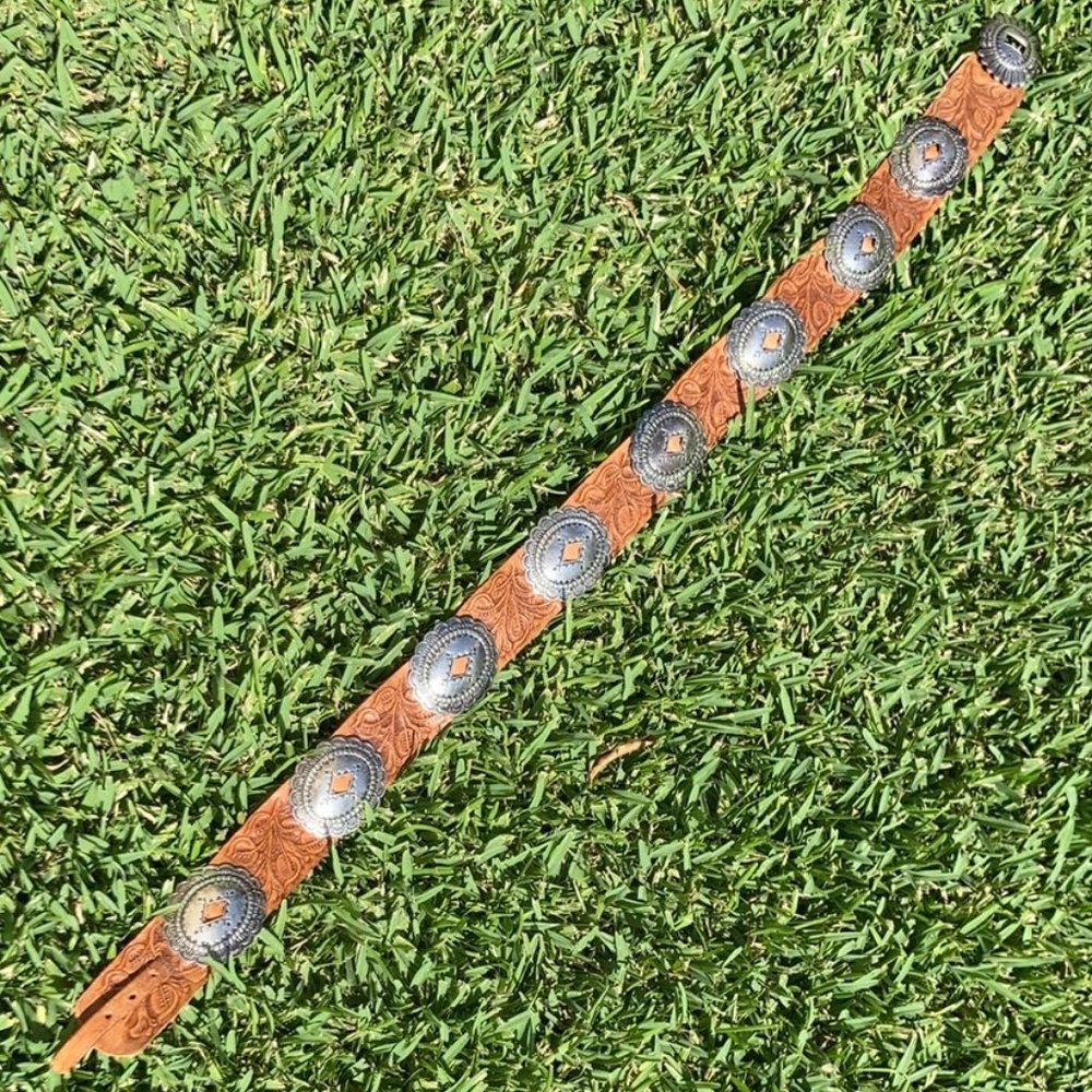 Vintage 1970's Navajo Concho Belt